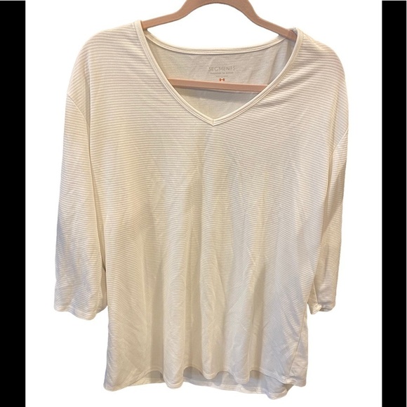 Segments Essentials for Women  White Modal Blend Ribbed Top Size XXL - Picture 1 of 8